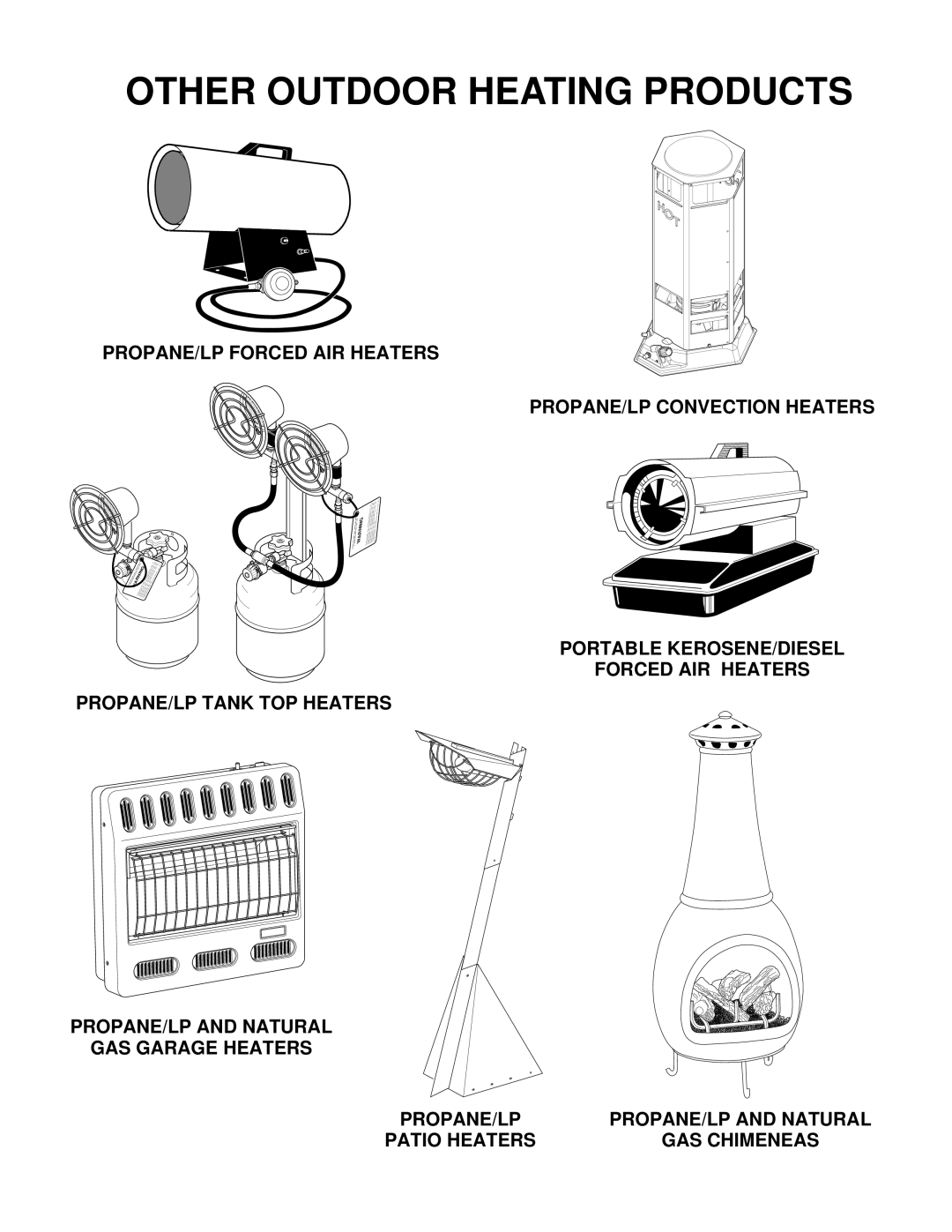 Desa PROPANE CONSTRUCTION HEATERS owner manual PROPANE/LP Forced AIR Heaters PROPANE/LP Convection Heaters, GAS Chimeneas 