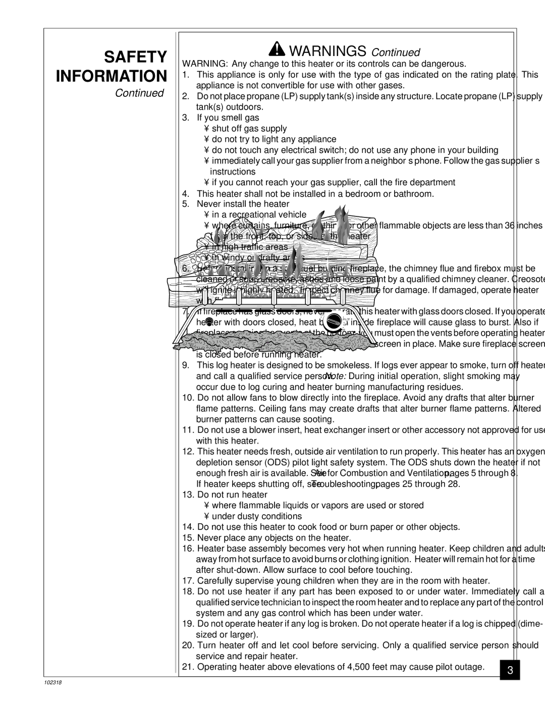 Desa PROPANE GAS LOG HEATER installation manual 001 