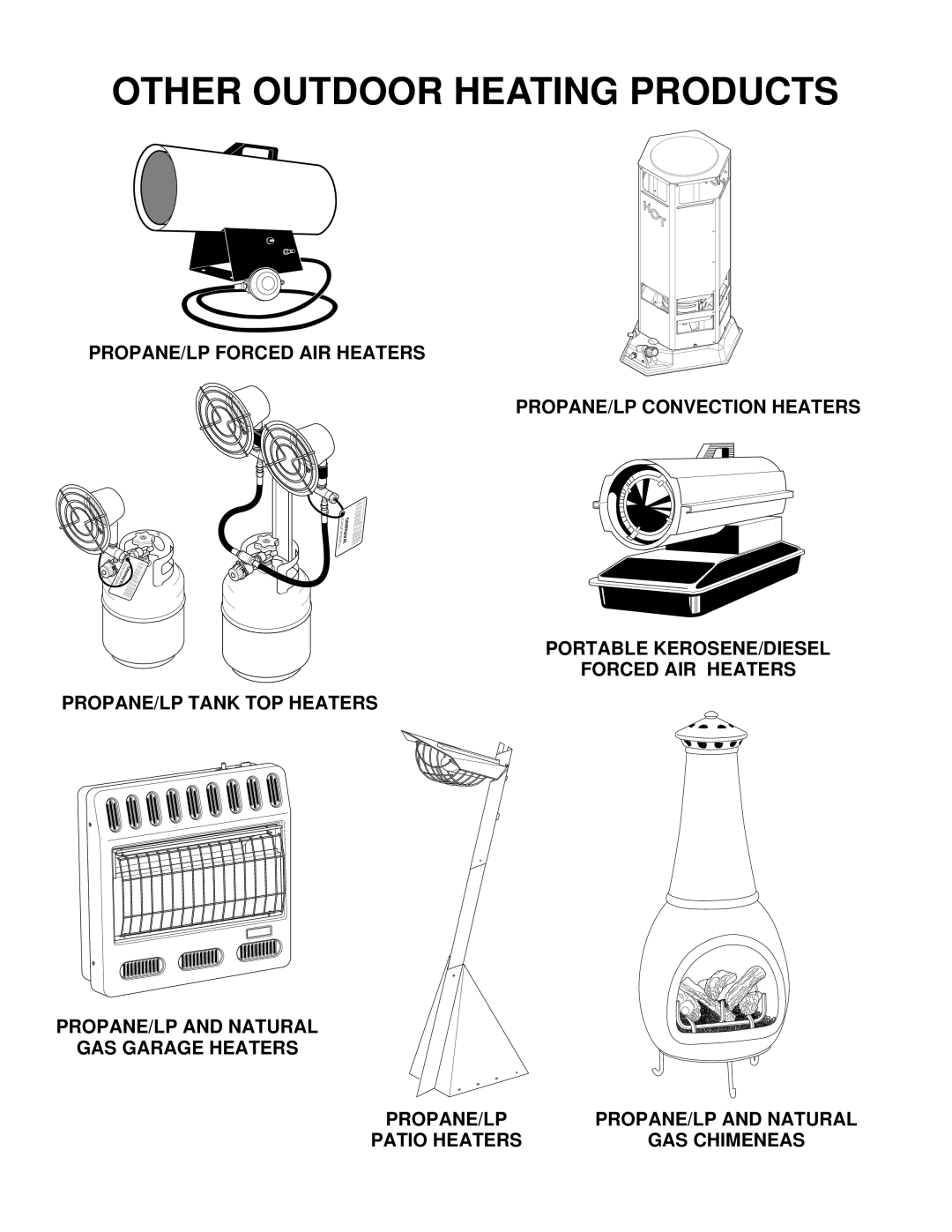 Desa RCCP80V owner manual PROPANE/LP Forced AIR Heaters PROPANE/LP Convection Heaters, GAS Chimeneas 