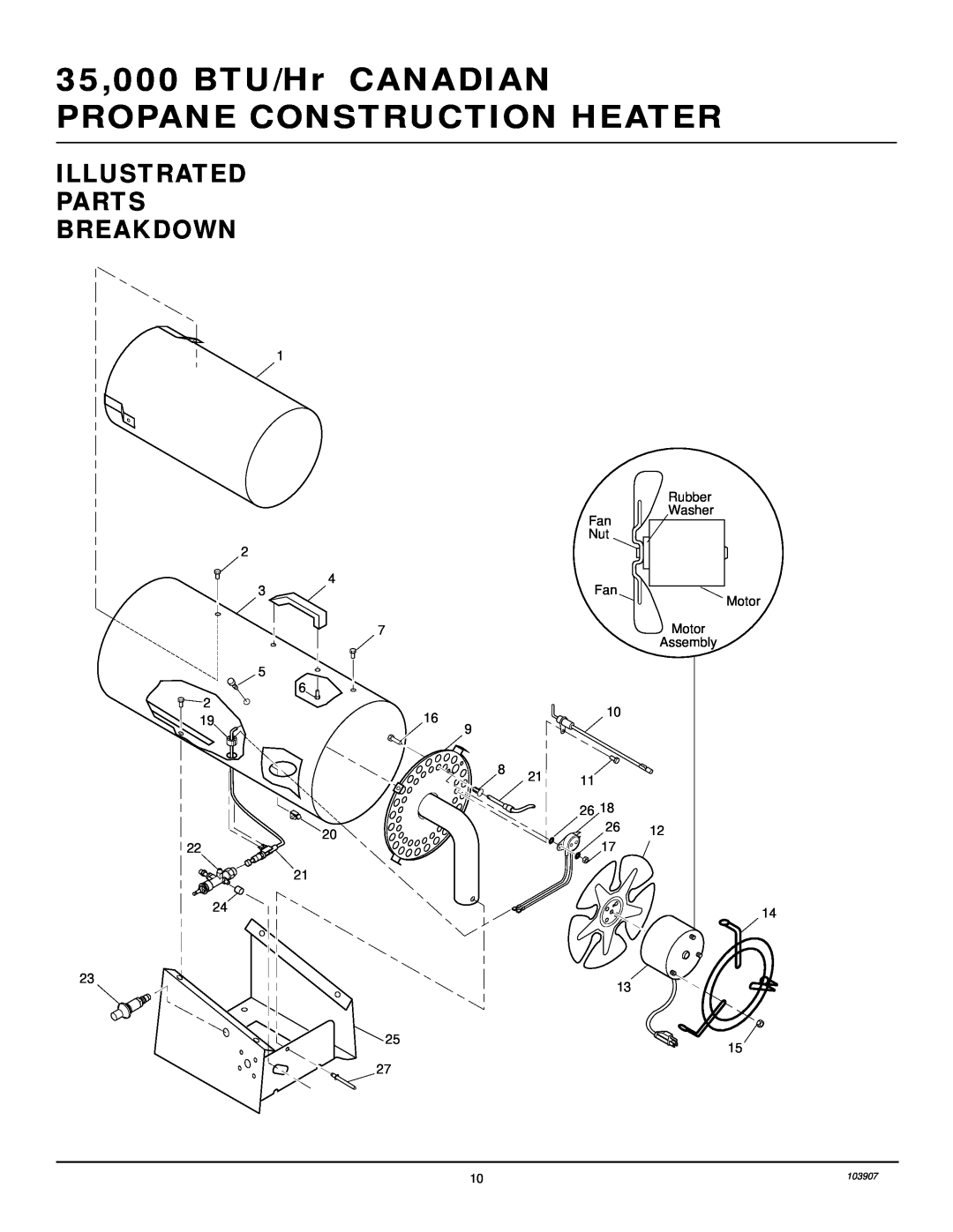 Desa RCLP35B owner manual Illustrated Parts Breakdown 