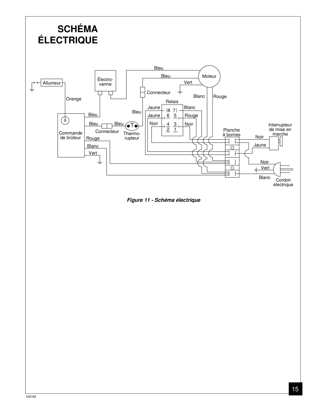 Desa BCLP375, RCLP375 owner manual Schéma Électrique, Schéma électrique 