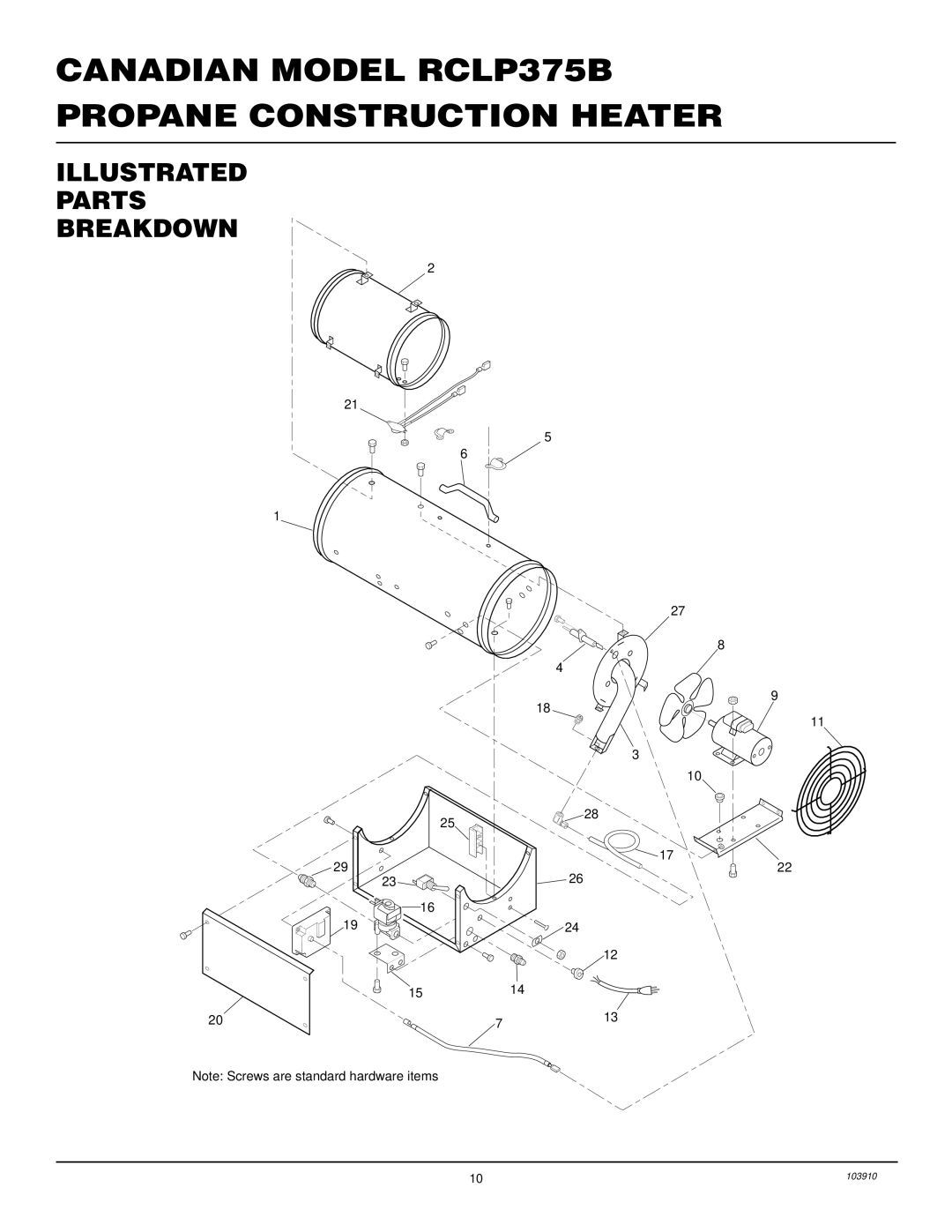 Desa RCLP375B owner manual Illustrated Parts Breakdown 