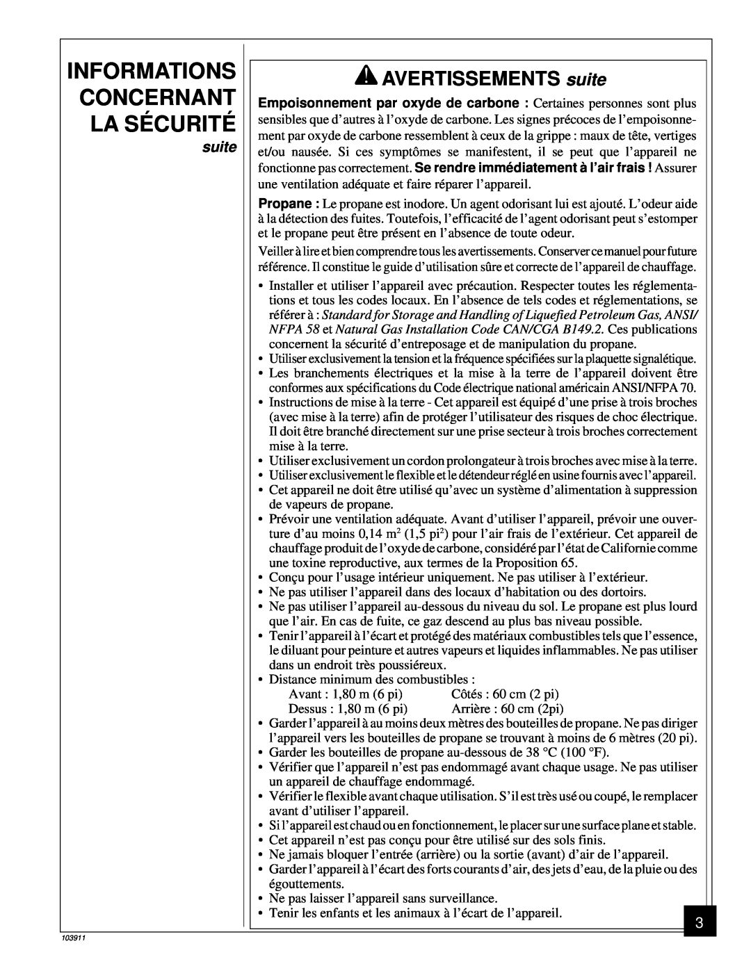 Desa RCLP50B owner manual AVERTISSEMENTS suite, Informations Concernant La Sécurité 