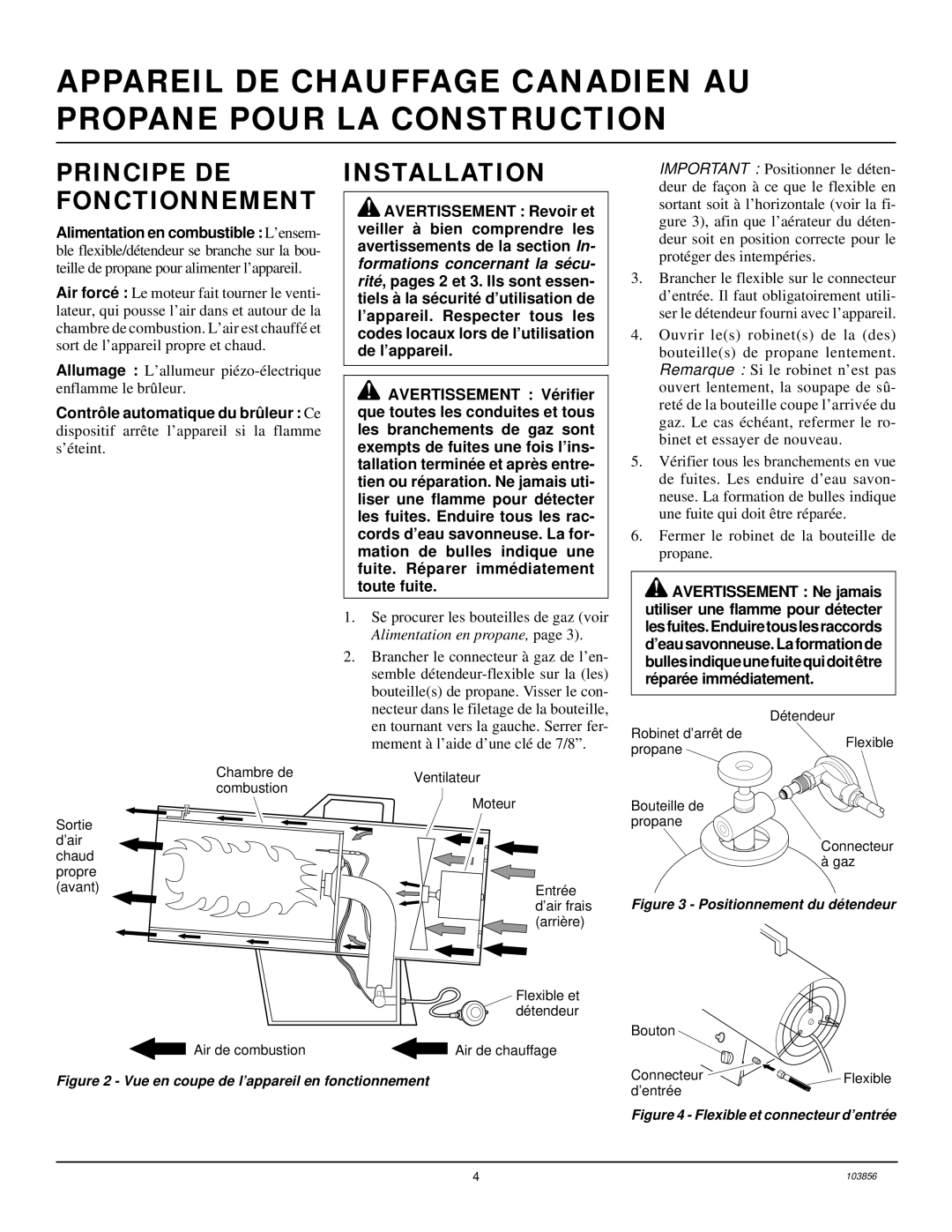 Desa RCLP50V owner manual Principe DE Fonctionnement, Positionnement du détendeur 