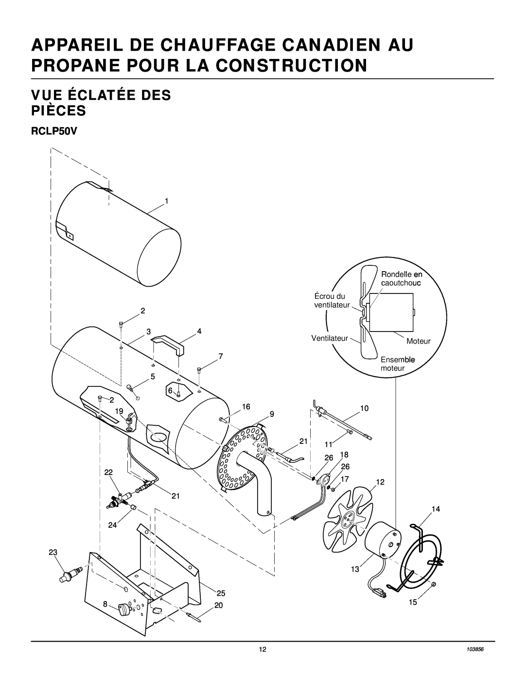 Desa RCLP50V owner manual Vue Éclatée Des Pièces 