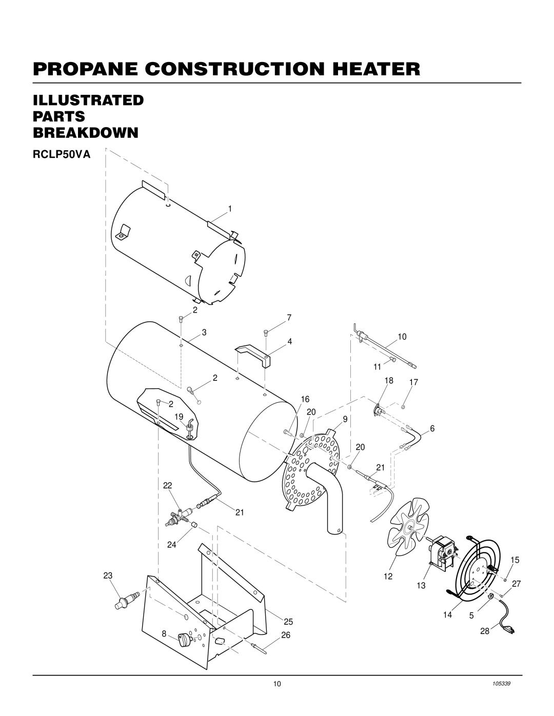 Desa RCLP50VA owner manual Illustrated Parts Breakdown 