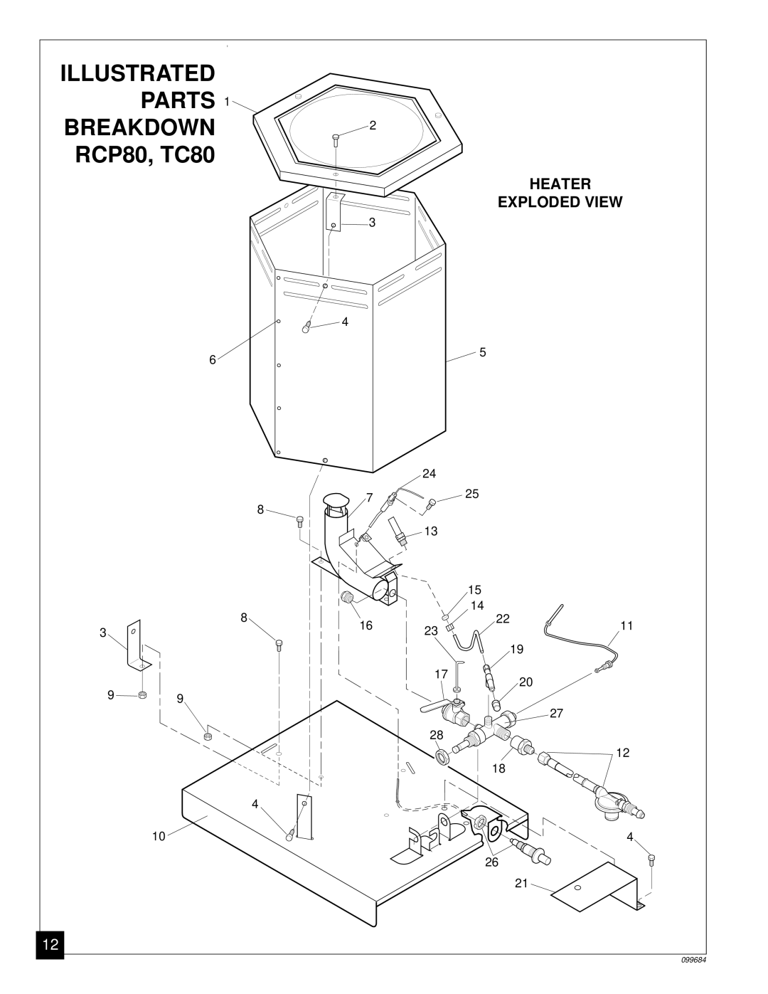 Desa RCP80, TC80 owner manual Illustrated Parts Breakdown 