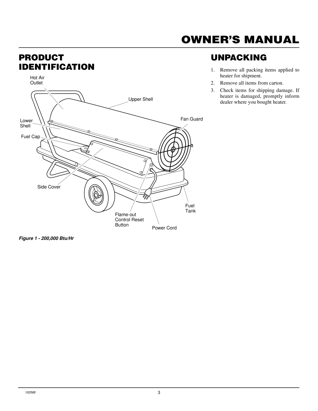 Desa REM200, R200, B200 owner manual Product Identification, Unpacking 