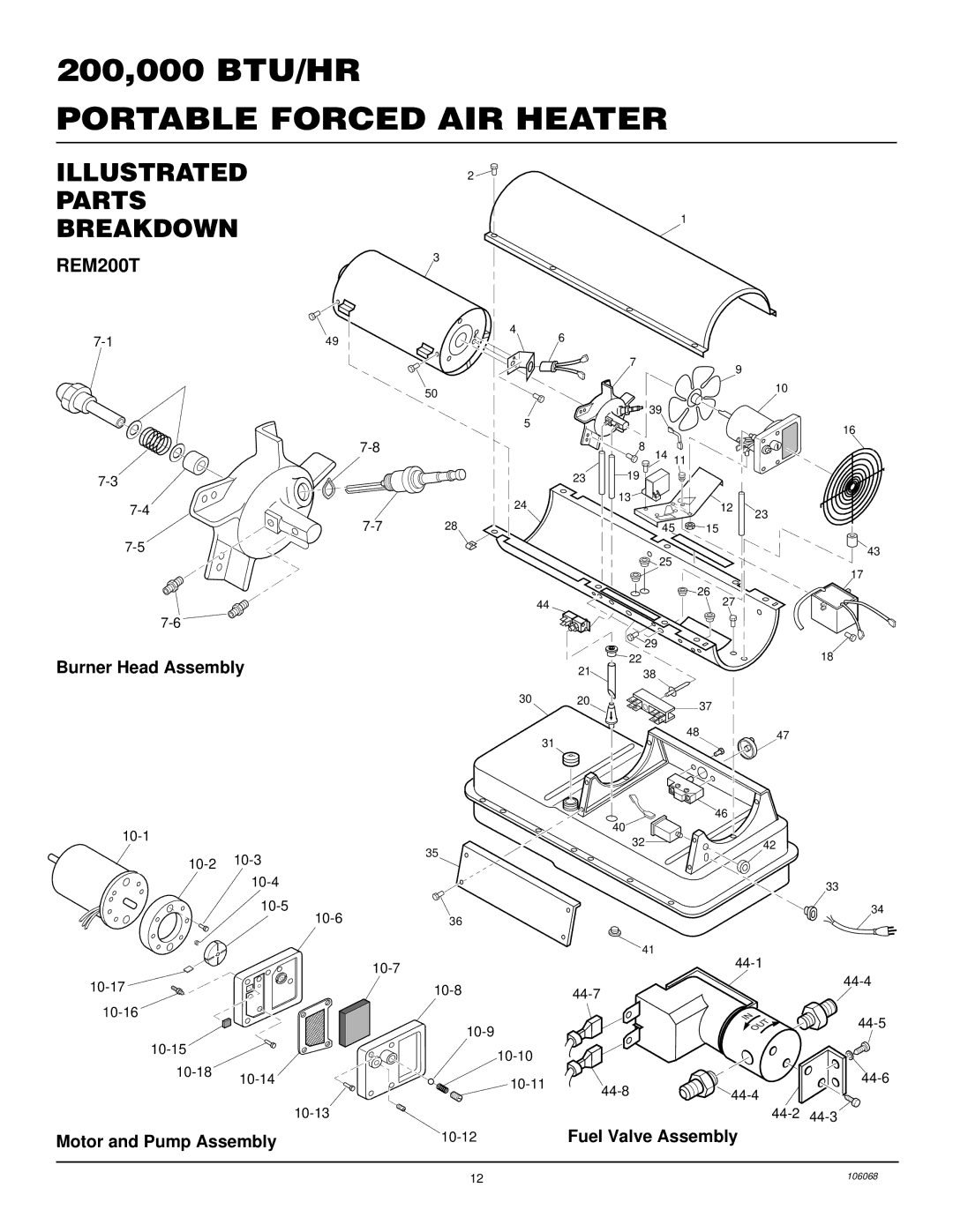 Desa REM200T owner manual Illustrated Parts Breakdown 