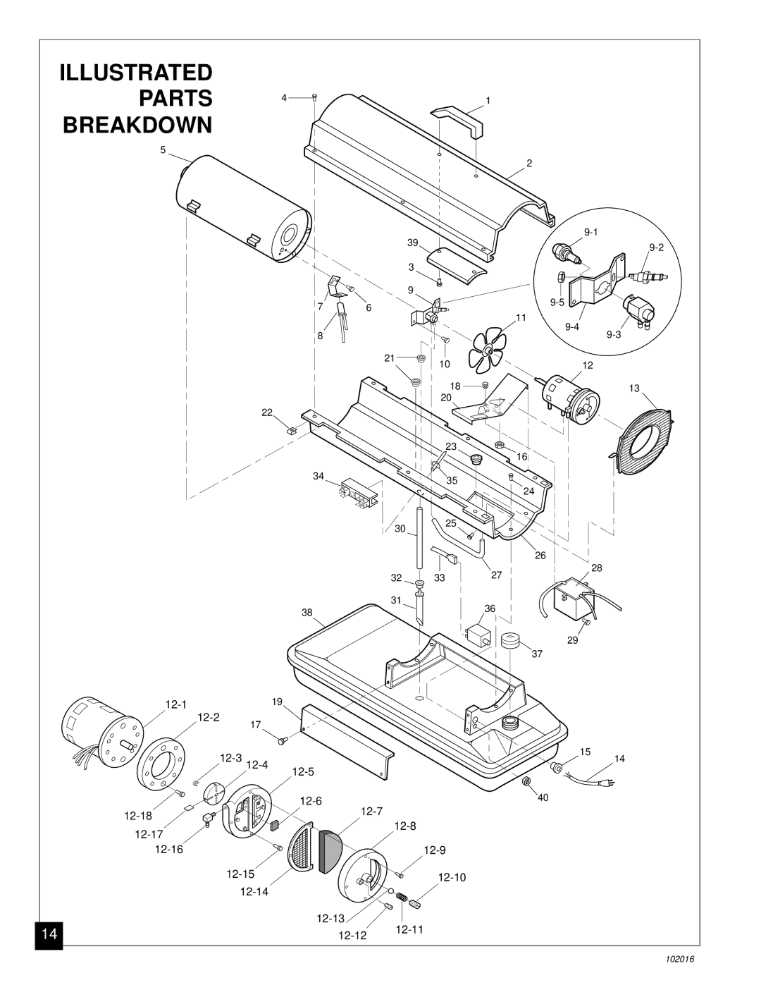 Desa REM50B, B50G owner manual Parts Breakdown 