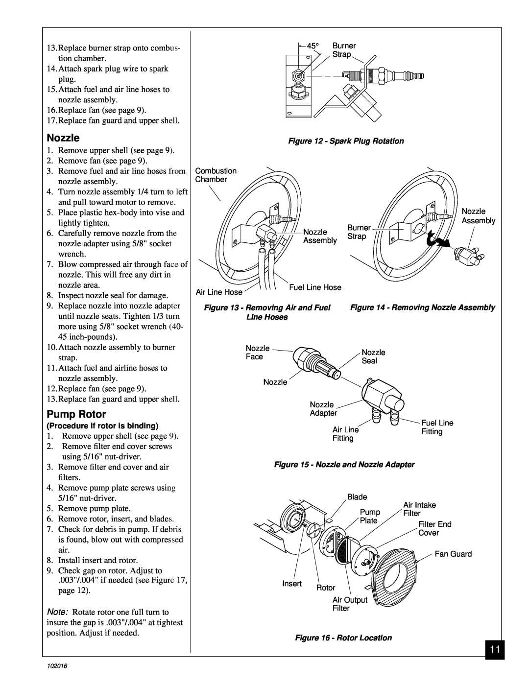 Desa B50G, REM50B owner manual Nozzle, Pump Rotor 