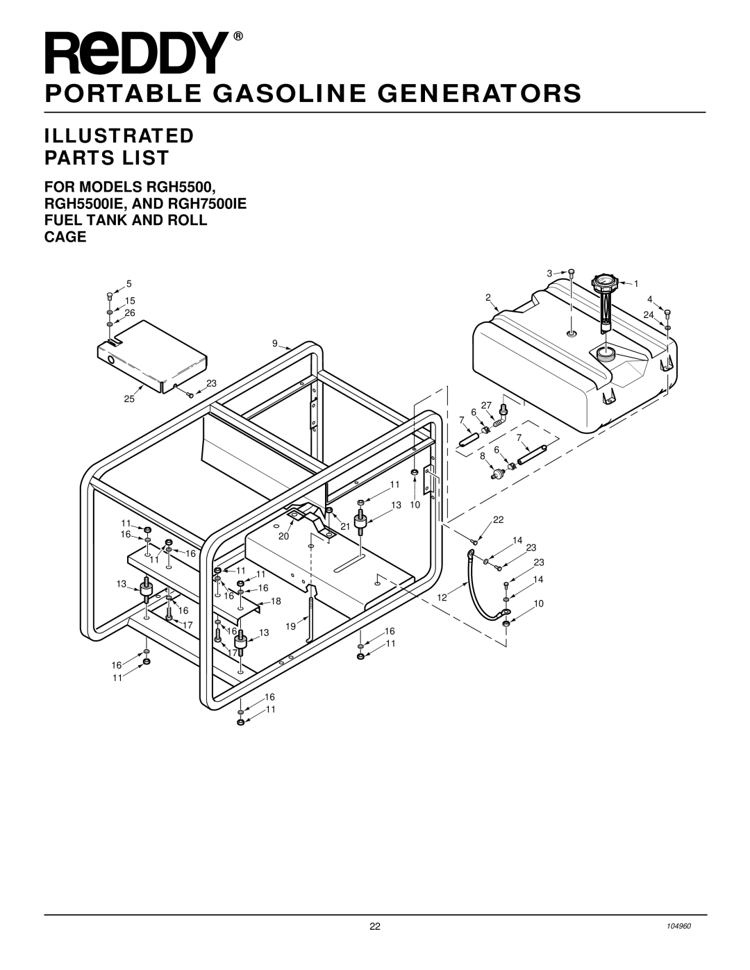 Desa Rgh3000, Rgh3000pr, Rgh5500a, Rgh5500aie, Rgh7500aie, Rgh11000aie installation manual Portable Gasoline Generators 