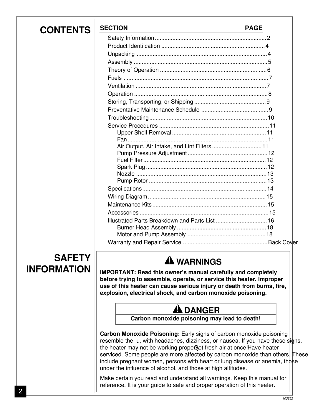 Desa RK150 owner manual Contents 