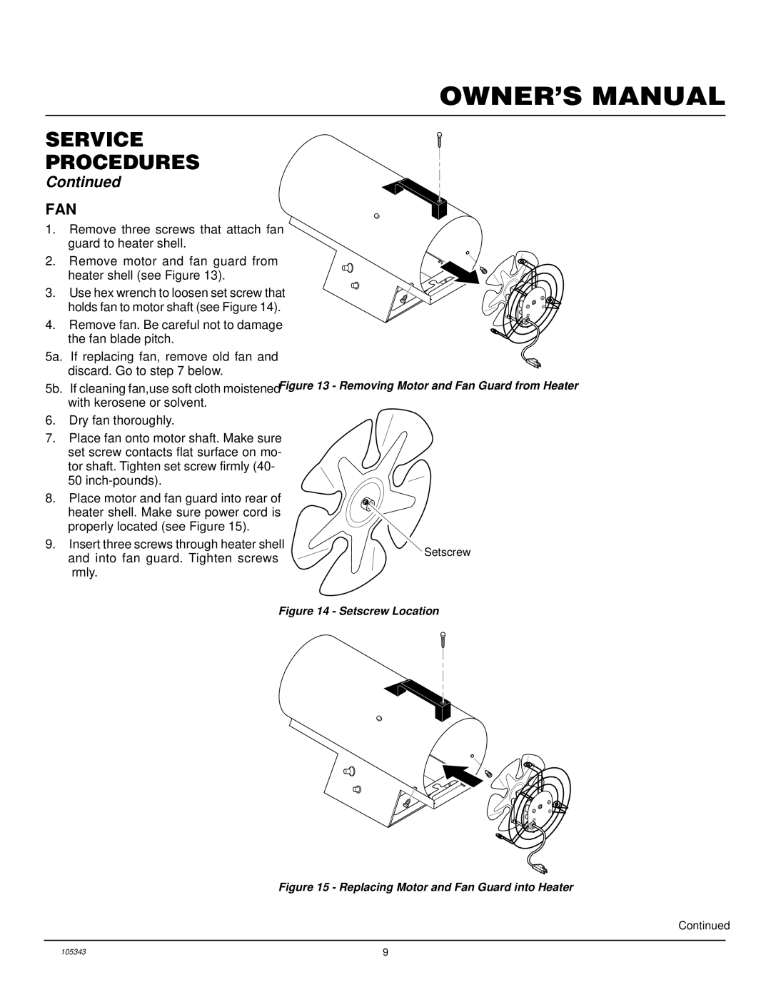 Desa RM30LP owner manual Fan 