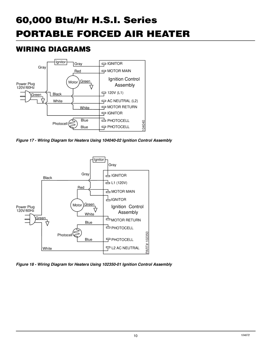 Desa RM60 owner manual Wiring Diagrams, Ignition Control Assembly 