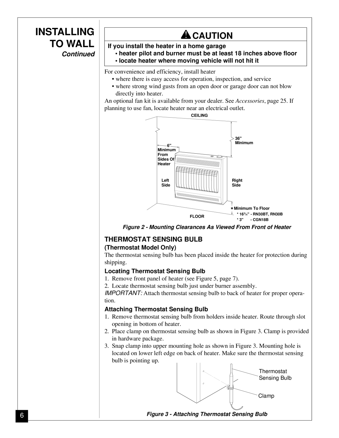 Desa RN30BT installation manual Locating Thermostat Sensing Bulb, Attaching Thermostat Sensing Bulb 