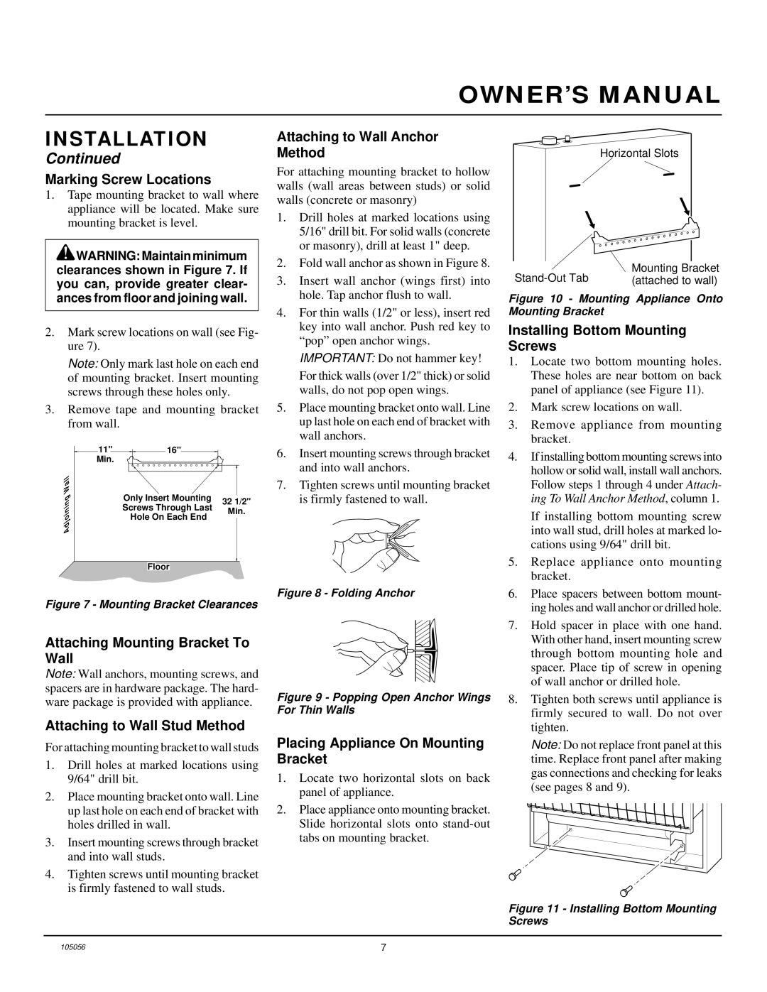 Desa RN30E-CAN, RP30E-CAN installation manual Marking Screw Locations, Attaching to Wall Stud Method 