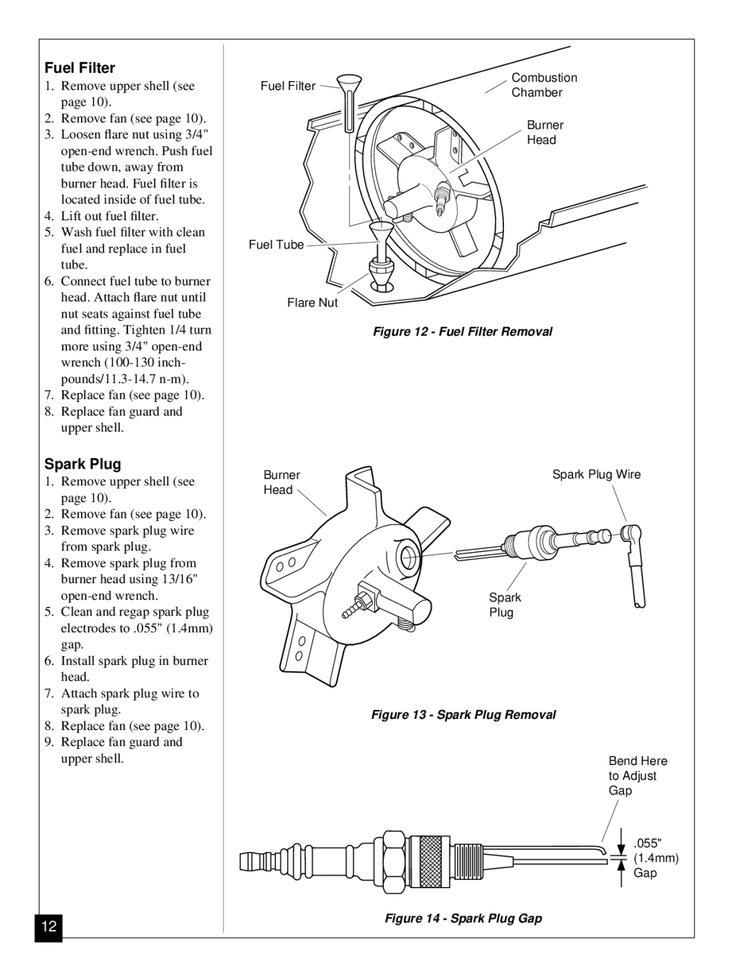 Desa RV125EDI owner manual Fuel Filter, Spark Plug 