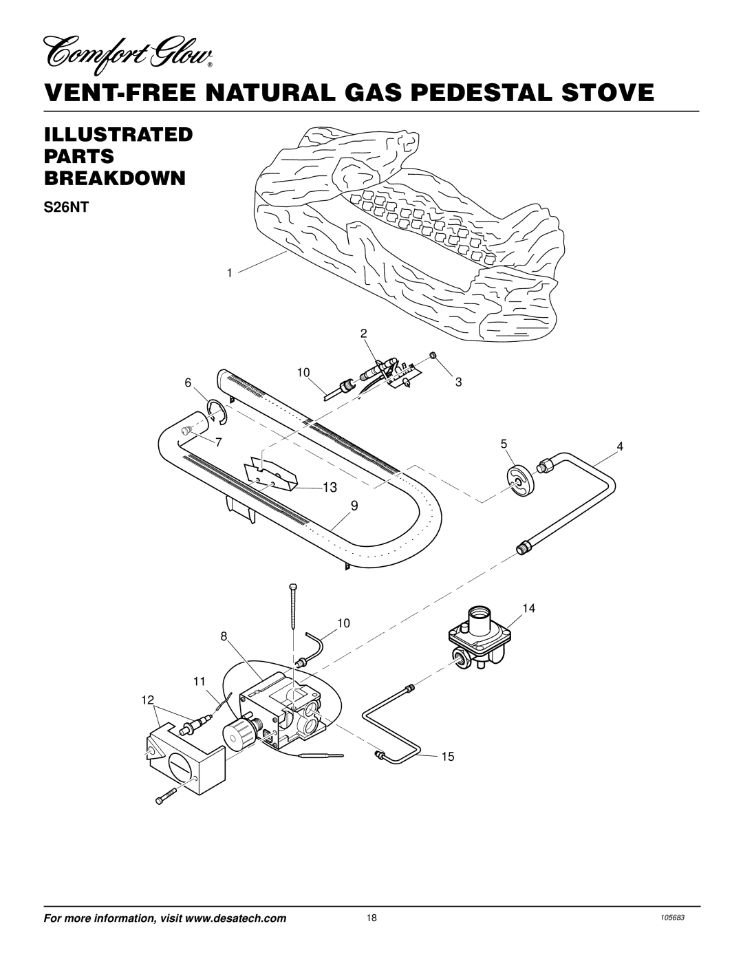 Desa S26NT installation manual Illustrated Parts Breakdown 