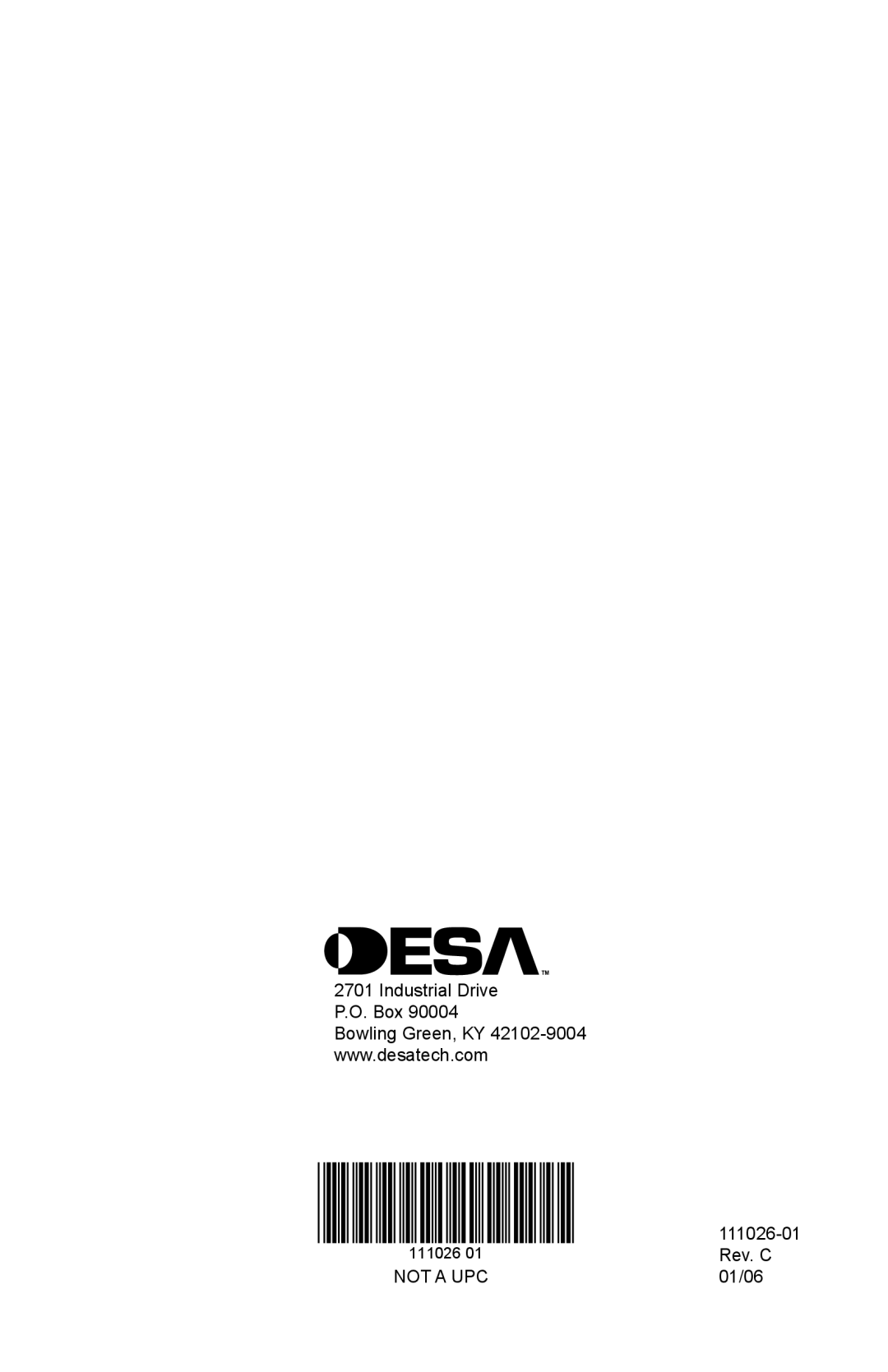 Desa S36RH, VS36H(1), VS36(1) installation manual Not a UPC 