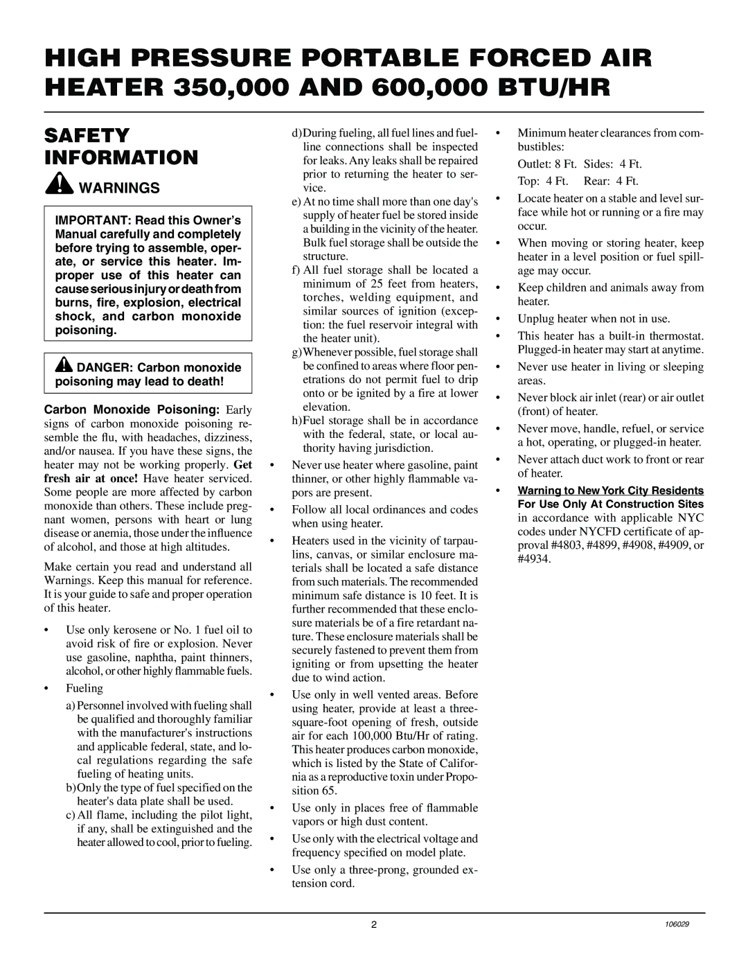 Desa SB600D, SB350D owner manual Safety Information, Fueling 