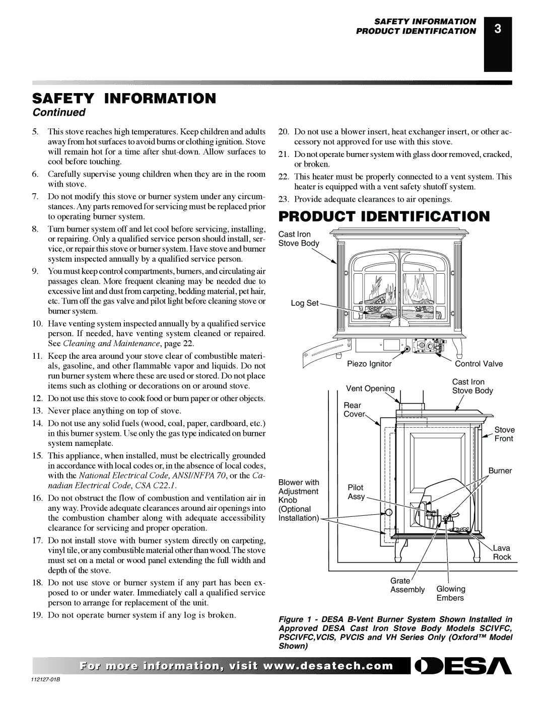 Desa SBVBP installation manual Product Identification 