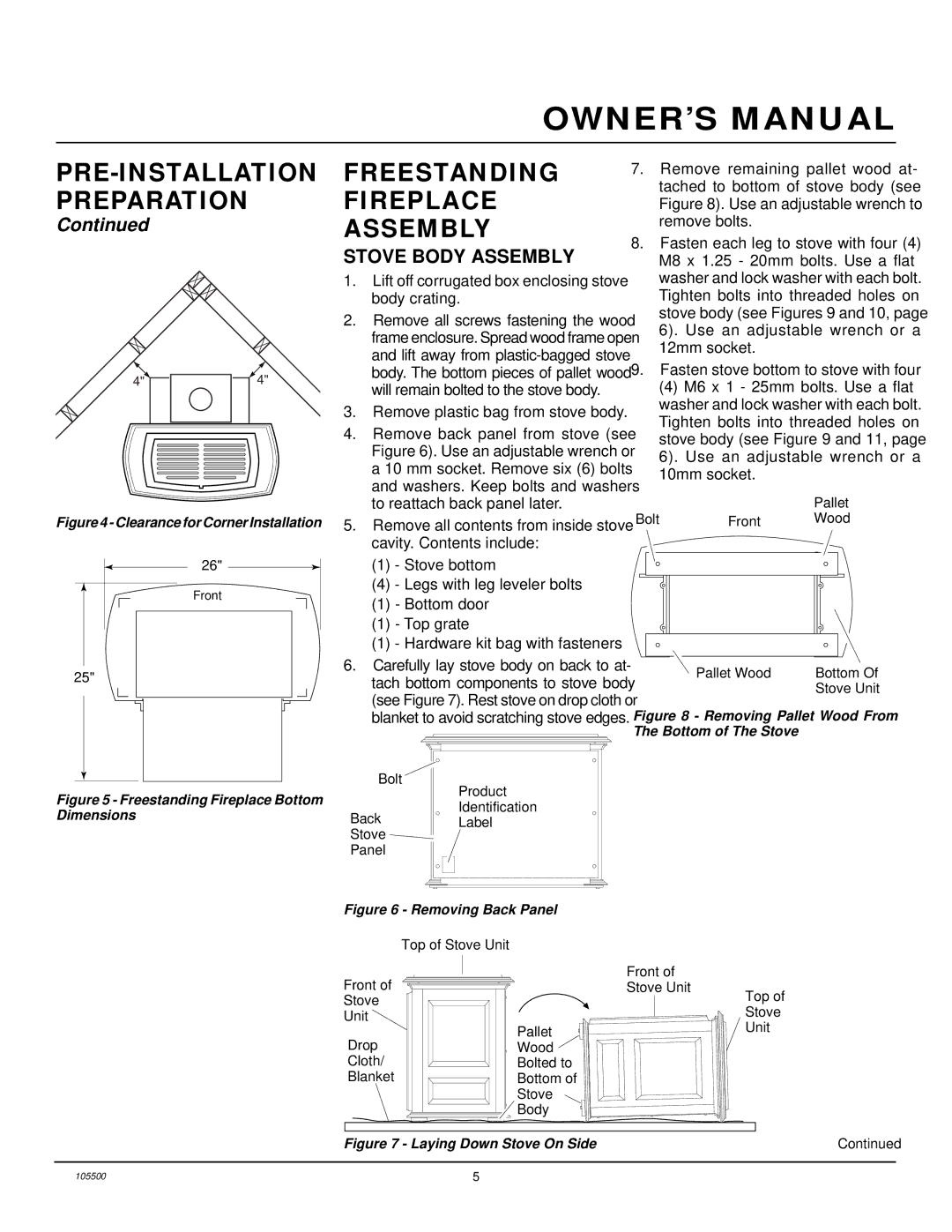 Desa SBVBN(A) Freestanding Fireplace Assembly, Stove Body Assembly, Lift off corrugated box enclosing stove body crating 