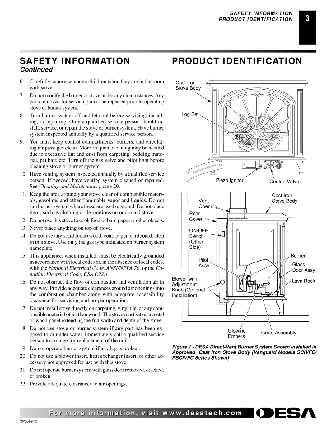 Desa SDVBNC, SDVBPC installation manual Product Identification, On/Off 