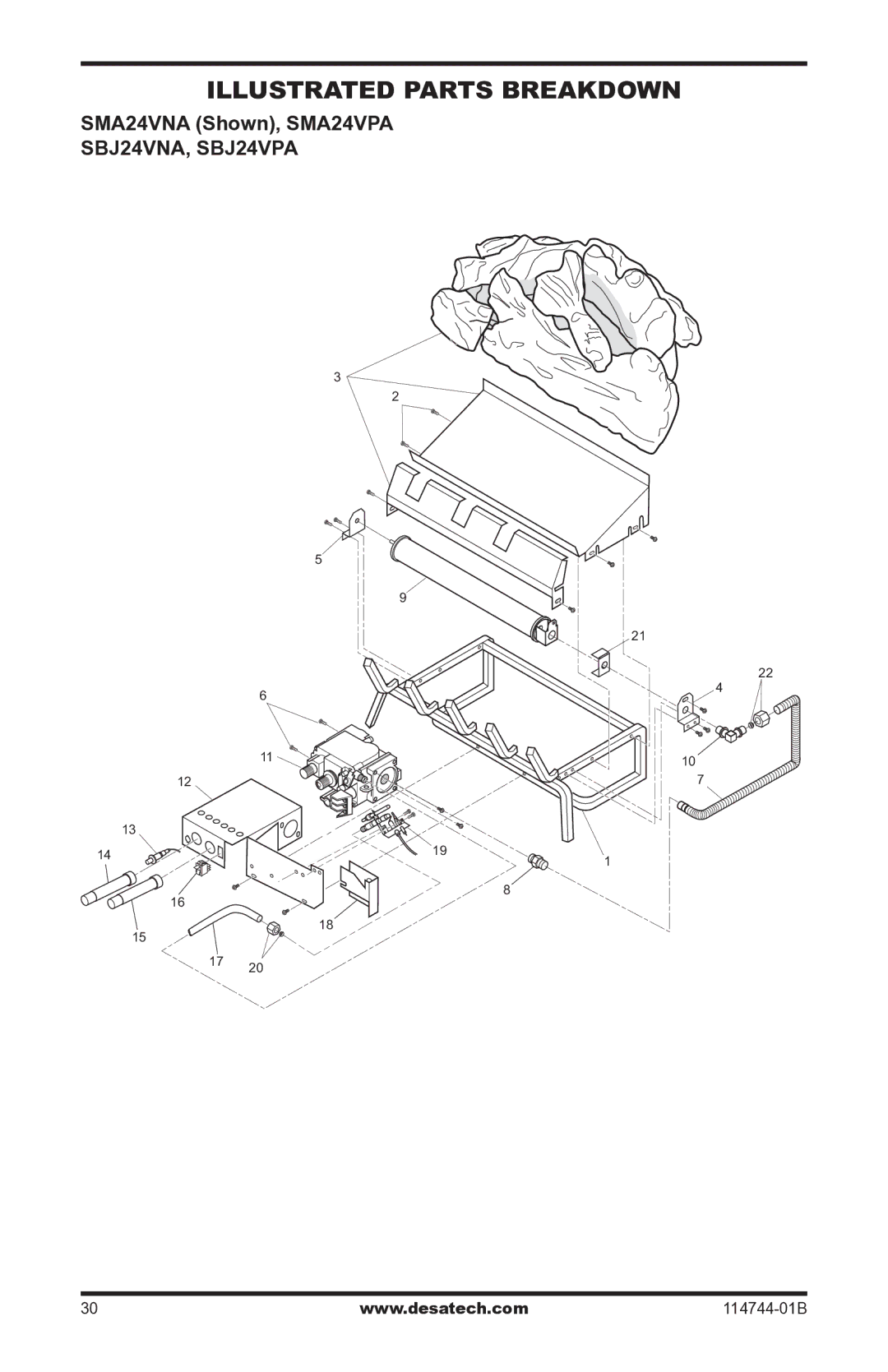 Desa SMA18VPA, SBJ24VNA, SBJ18VPA installation manual SMA24VNA Shown, SMA24VPA 