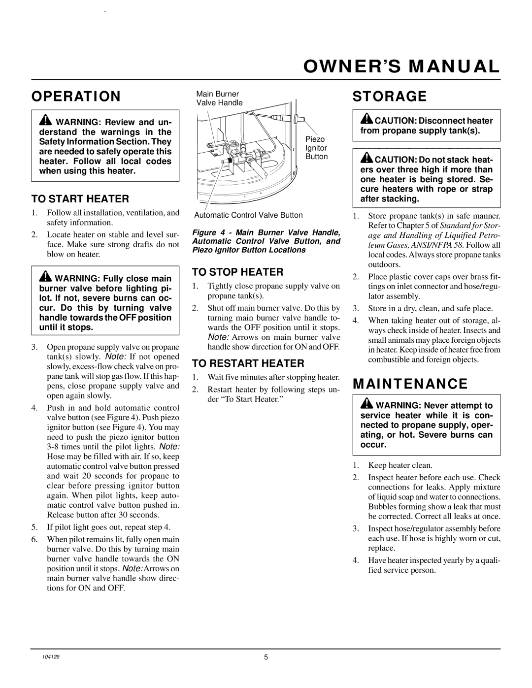 Desa TC100R owner manual Storage, Maintenance 