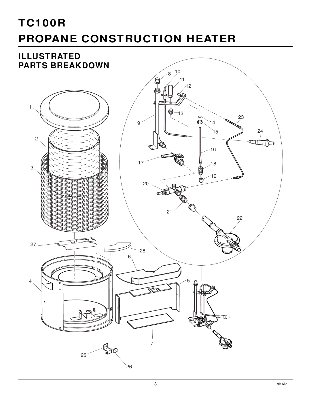 Desa TC100R owner manual Illustrated Parts Breakdown 