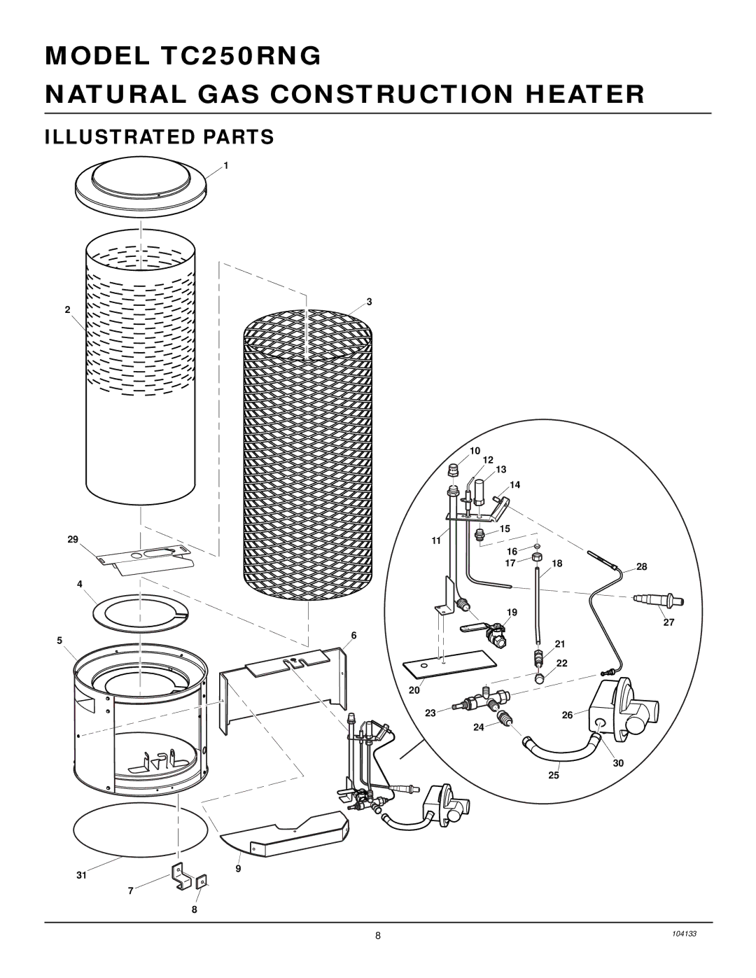 Desa TC250RNG owner manual Illustrated Parts 