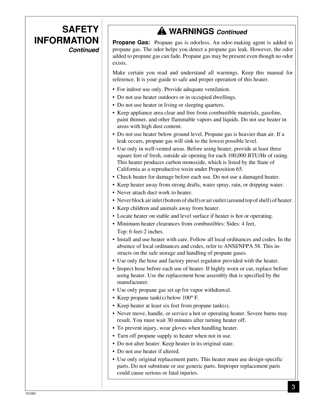 Desa TC275J, REM2000, RCP2000 owner manual Safety Information 