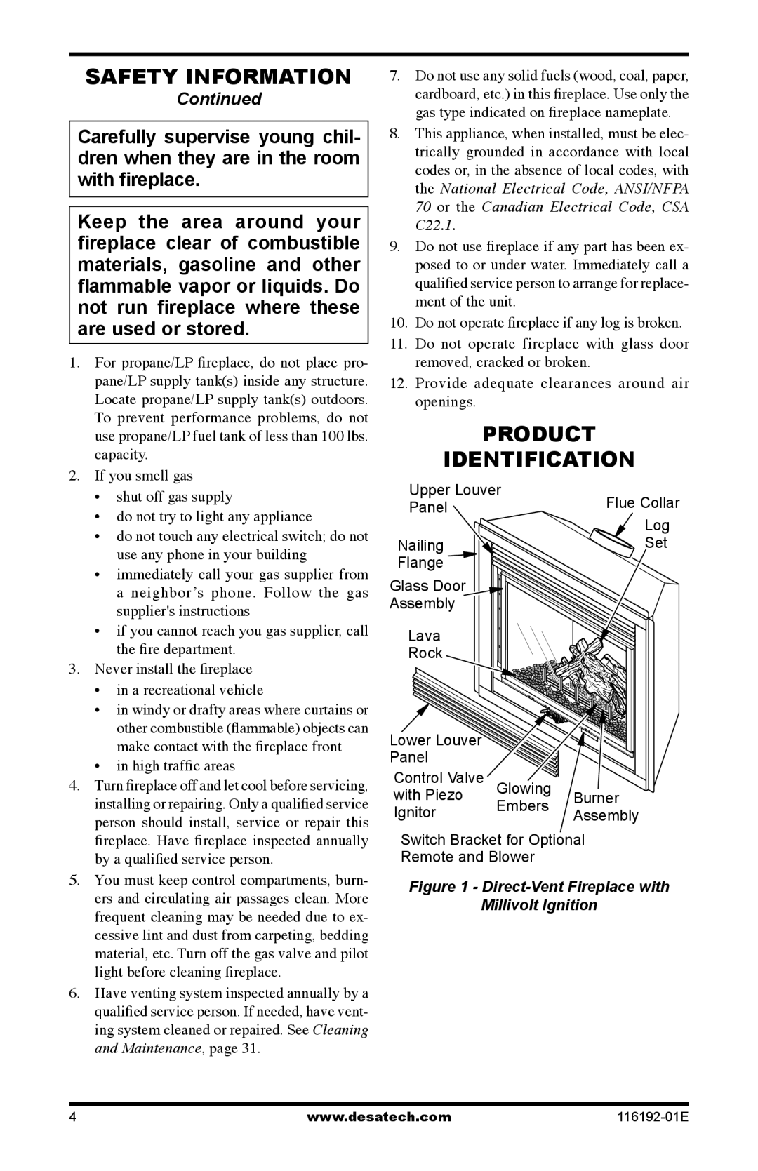 Desa TC36P, TC36N installation manual Product Identification, High traffic areas 