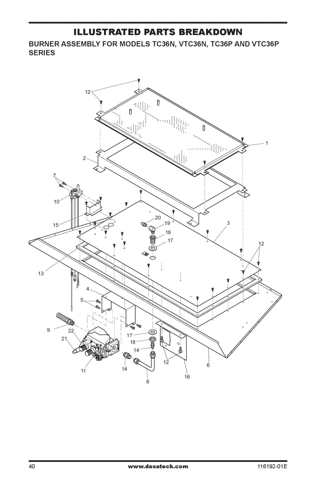 Desa TC36P, TC36N installation manual 19 18 116192-01E 