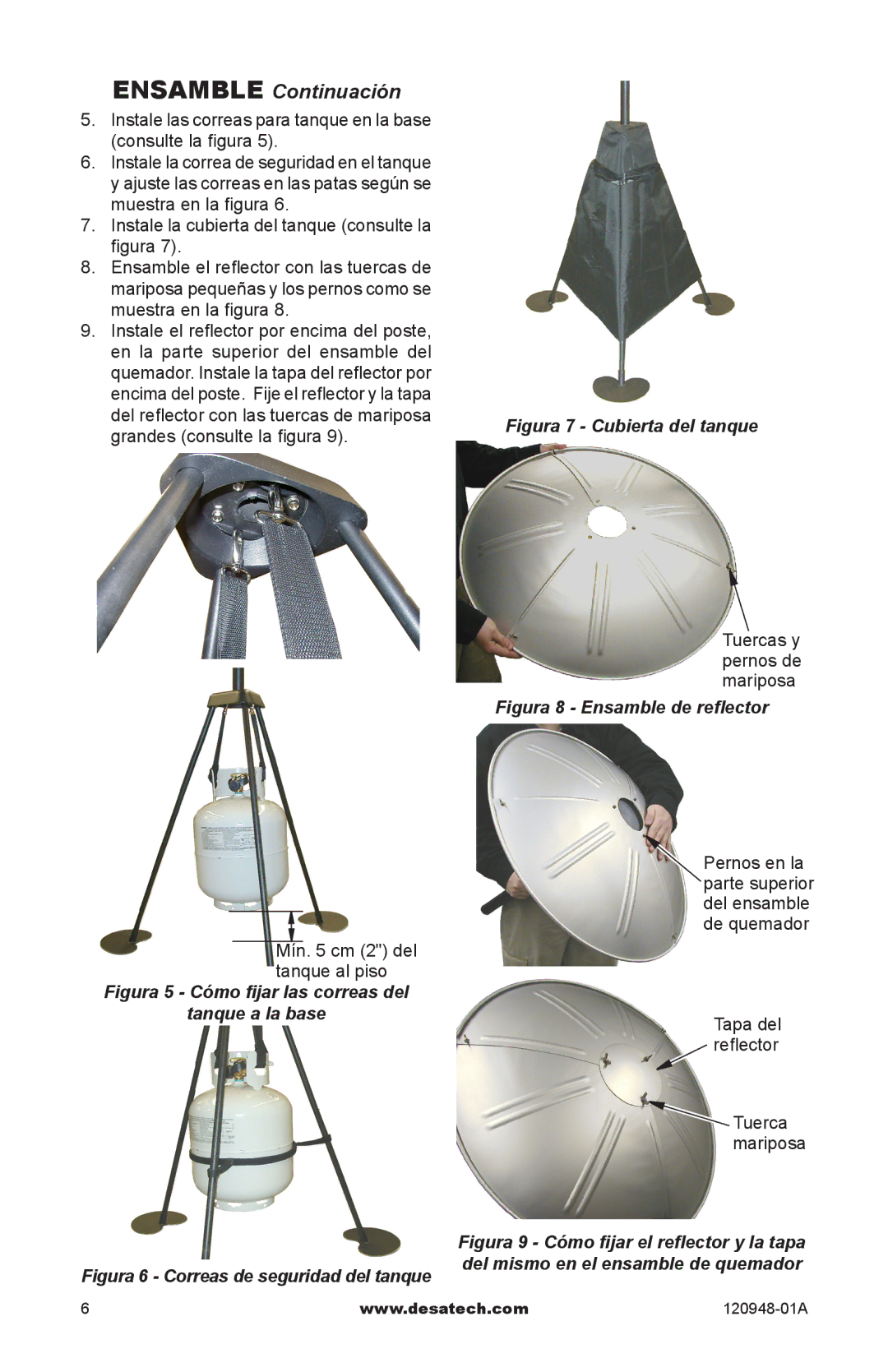 Desa TD121, TD120, TD122, TD123, TD124, TD129 owner manual Ensamble Continuación 