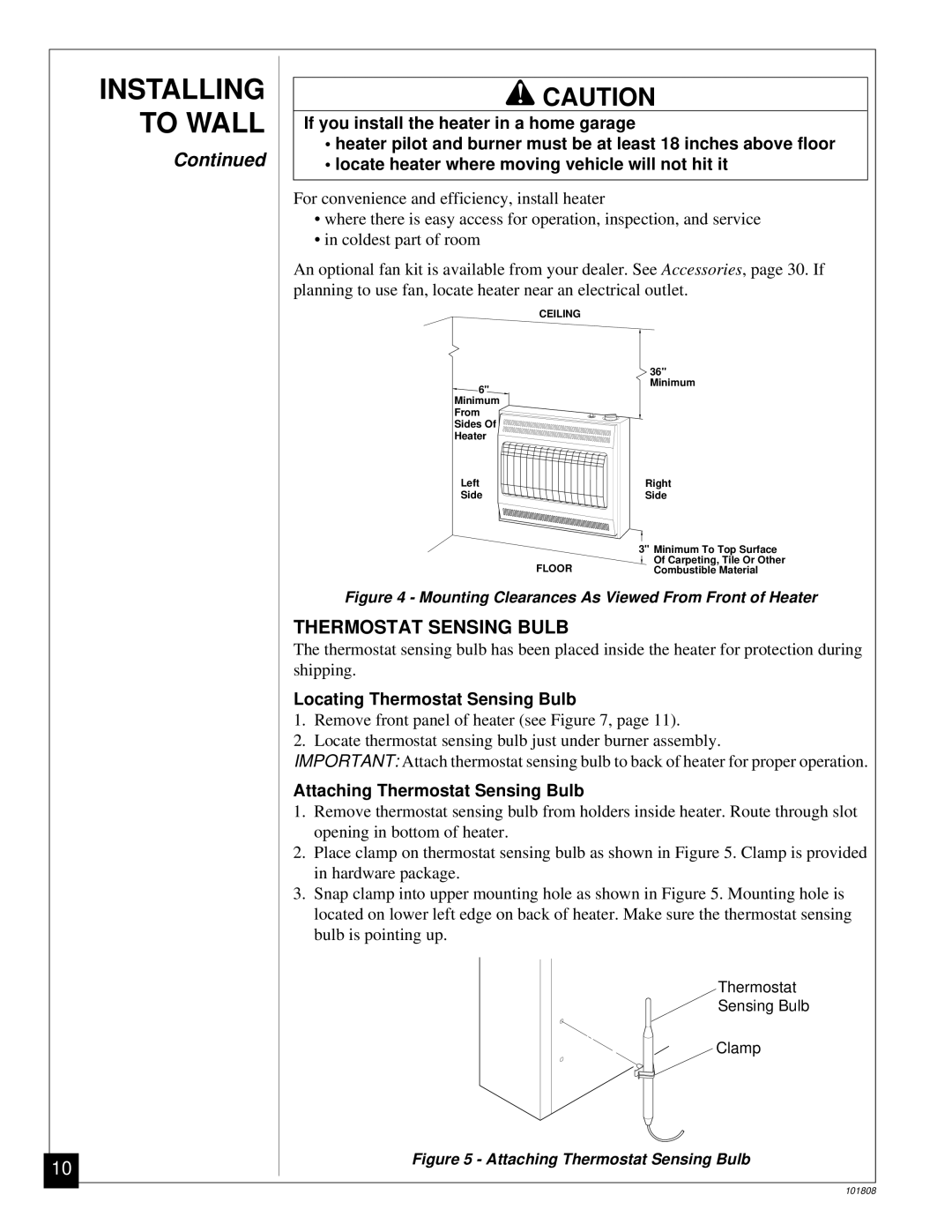 Desa Tech 18, 28 installation manual Locating Thermostat Sensing Bulb, Attaching Thermostat Sensing Bulb 