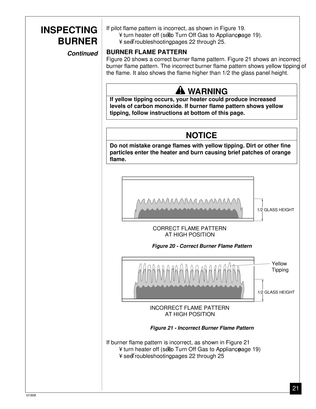 Desa Tech 18, 28 installation manual Correct Burner Flame Pattern 