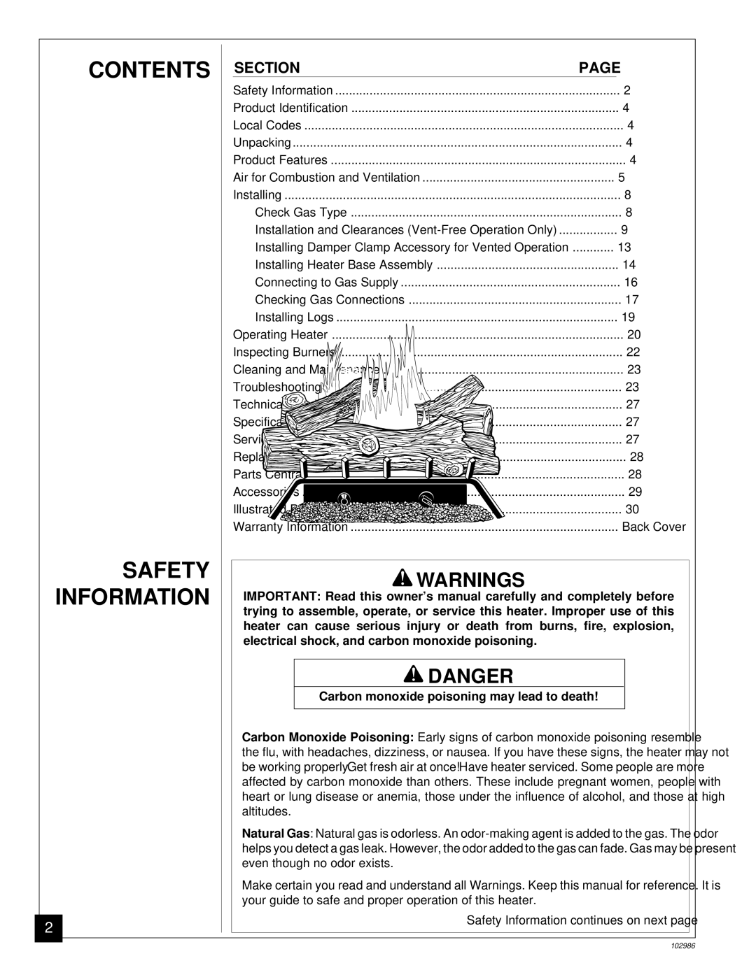 Desa Tech CGD3930N, CGD3018N, CGD3924N installation manual Contents Safety Information 