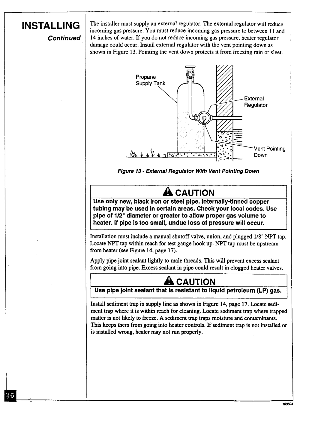 Desa Tech CGD3924PT, CGD3930PT installation manual Reou,ator, Propane 