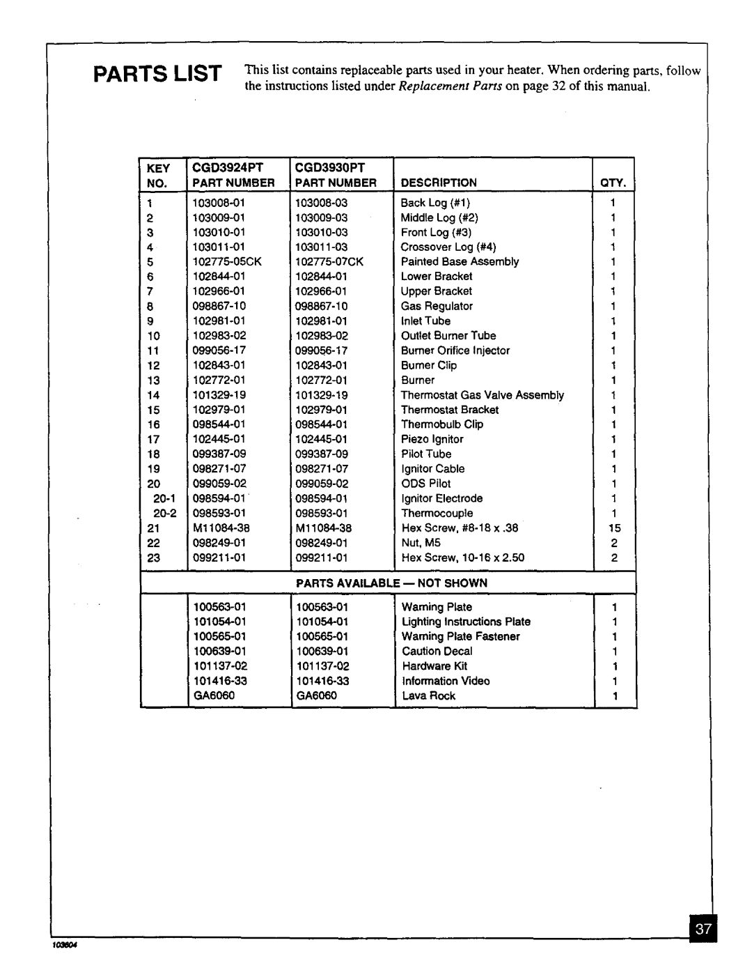 Desa Tech CGD3930PT, CGD3924PT installation manual 100563-01, 101054-01, 100565-01, 100639-01, 101137-02, 101416-33, GA6060 