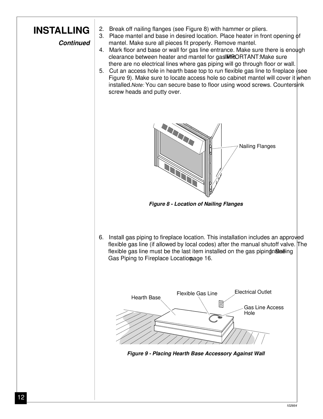 Desa Tech CGF265NVA, CGF280NT installation manual Location of Nailing Flanges 