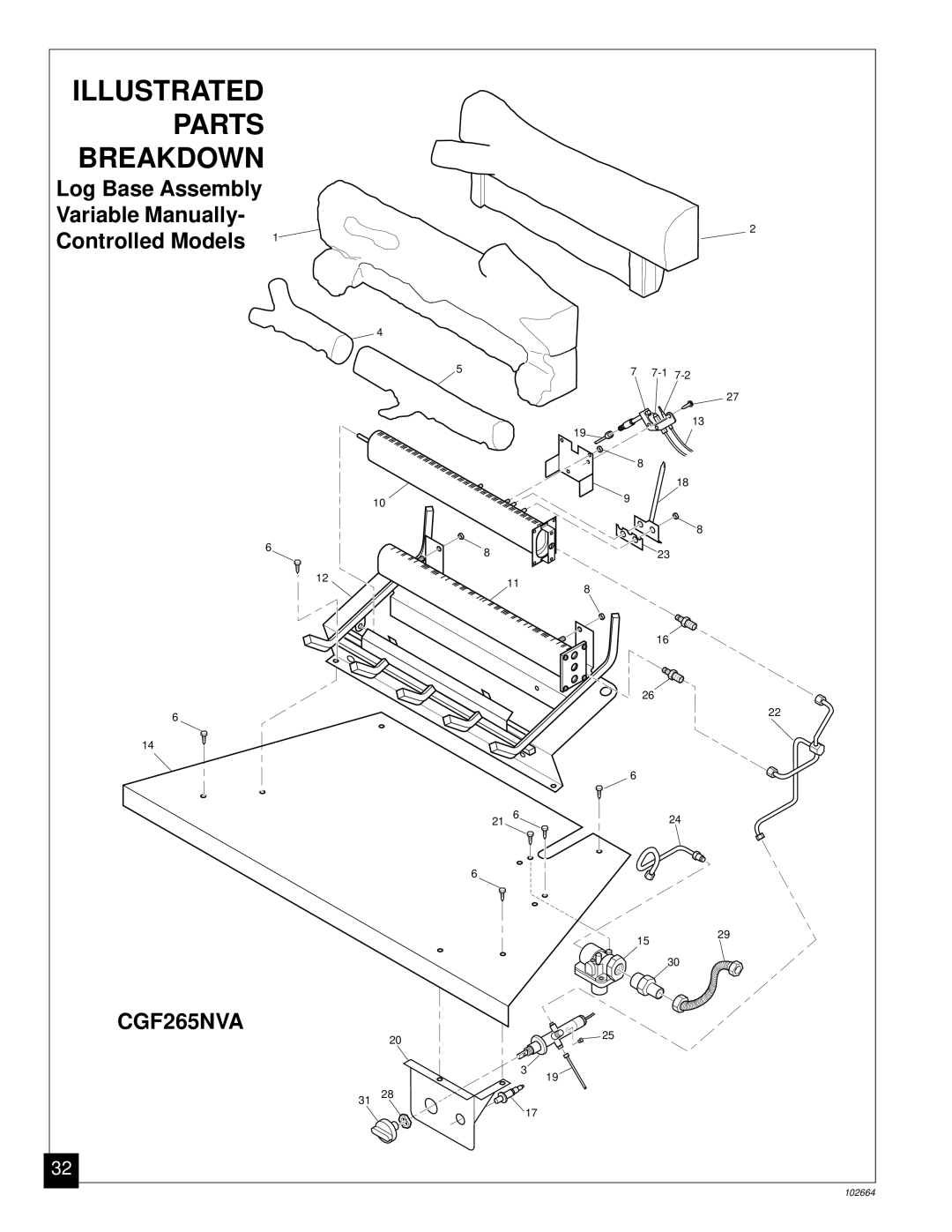 Desa Tech CGF265NVA, CGF280NT installation manual Illustrated Parts Breakdown 