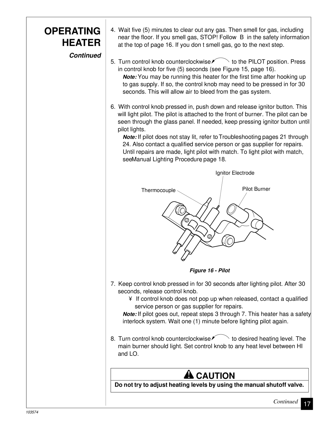 Desa Tech CGN10TL installation manual Pilot 