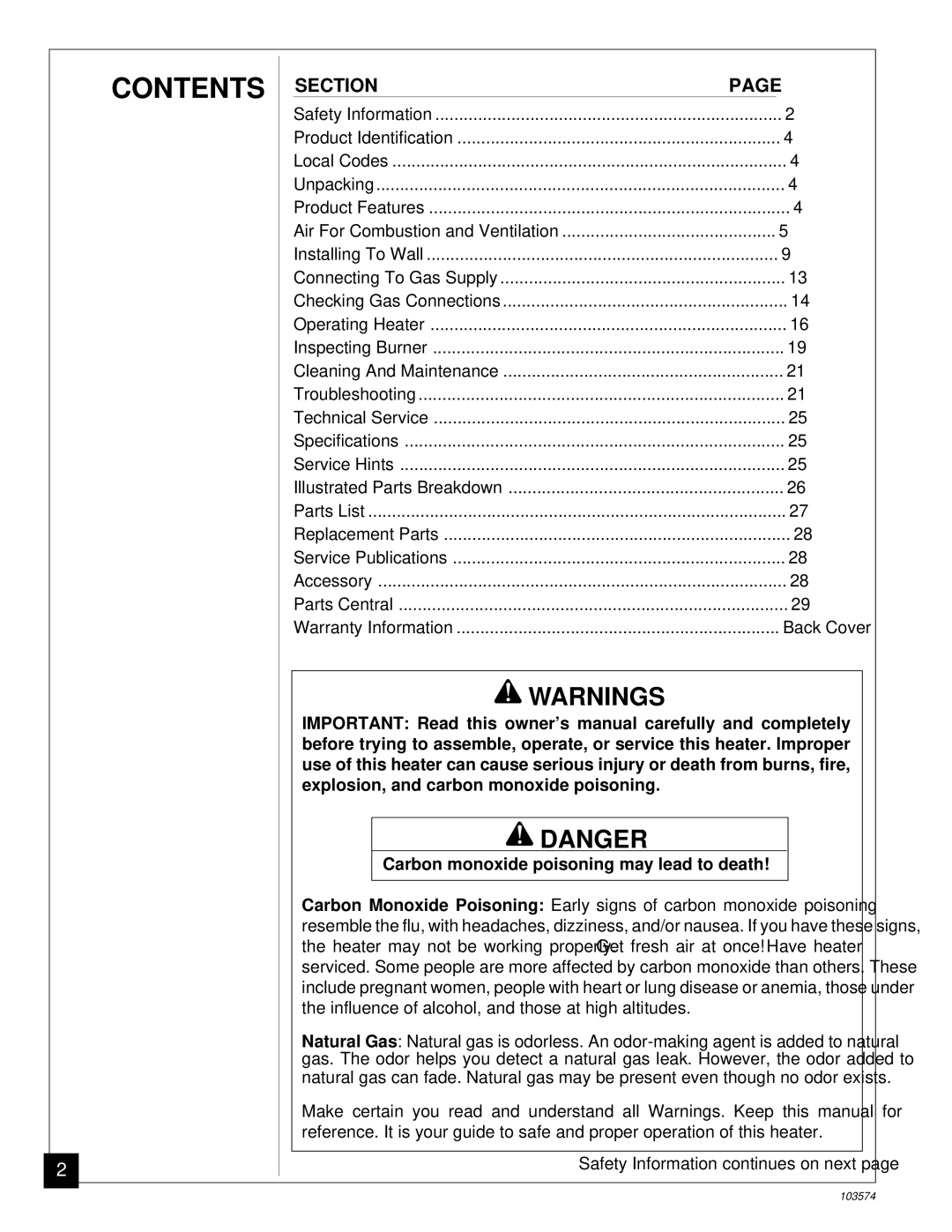 Desa Tech CGN10TL installation manual Contents 