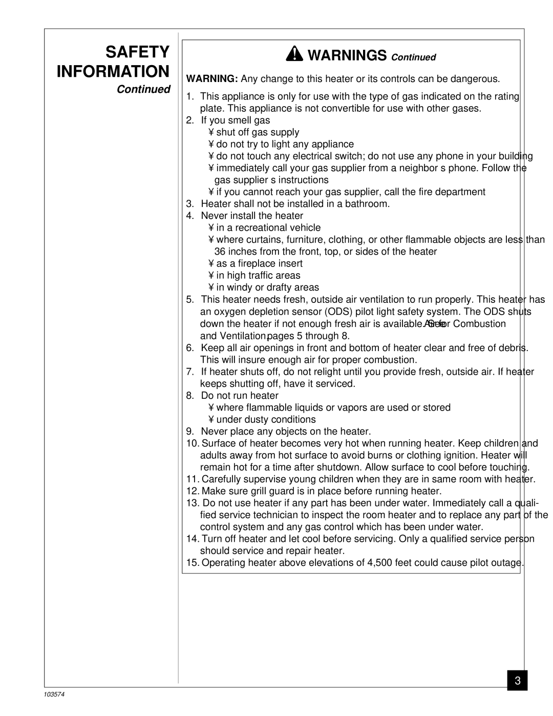 Desa Tech CGN10TL installation manual Safety Information 