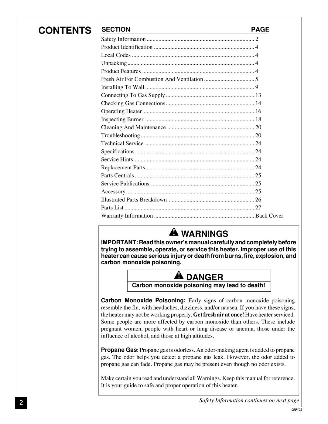 Desa Tech CGP10 installation manual Contents 