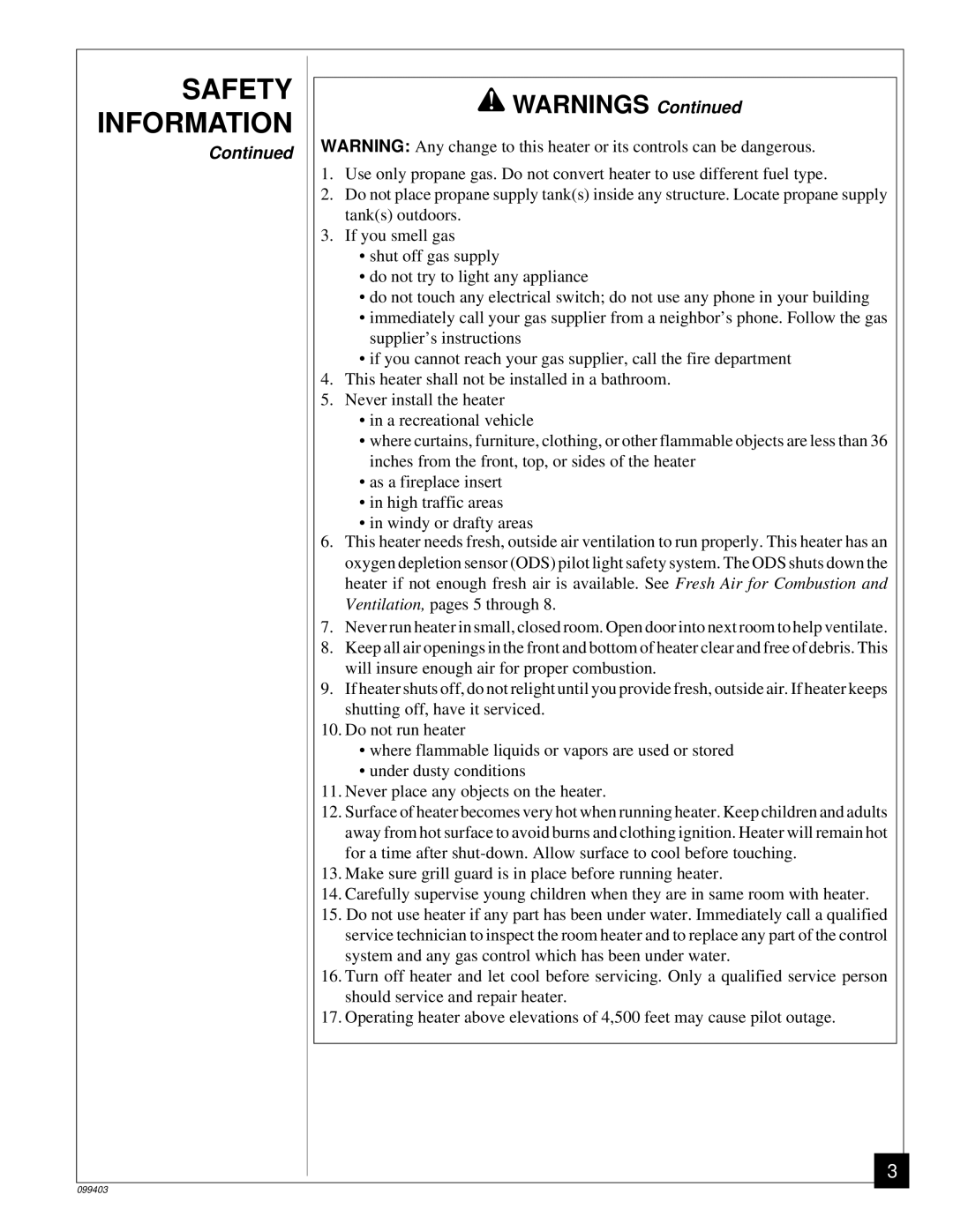 Desa Tech CGP10 installation manual Safety Information 