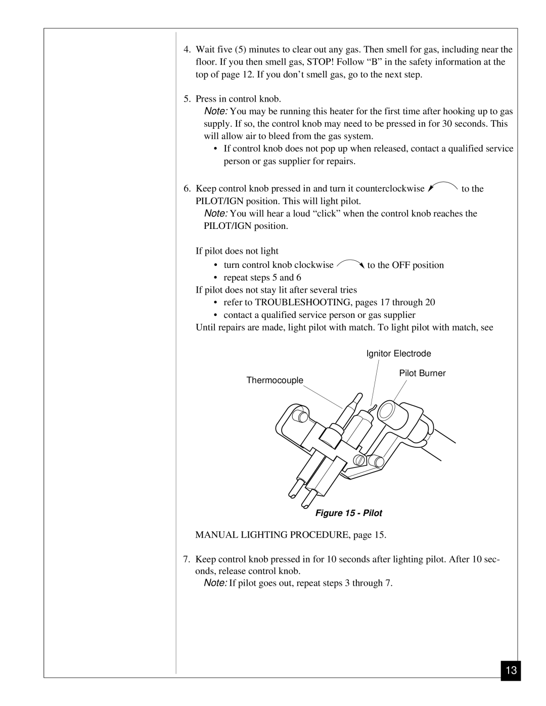 Desa Tech CGP11 installation manual Pilot 