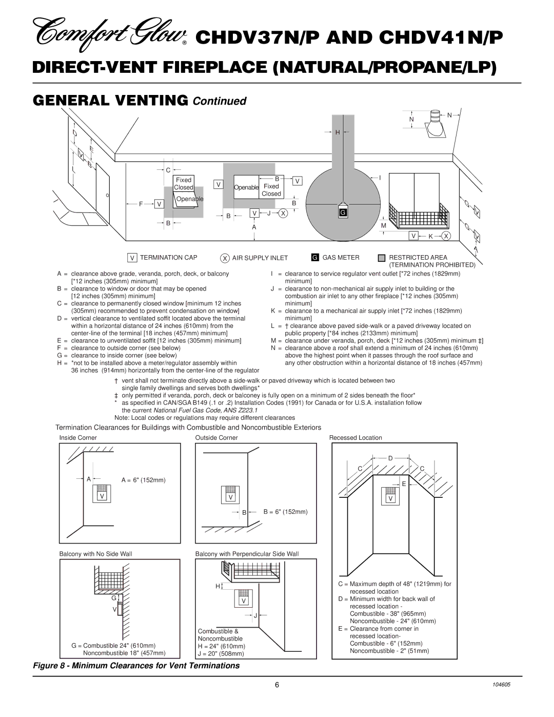 Desa Tech CHDV37P, CHDV41P, CHDV41N, CHDV37N installation manual General Venting 